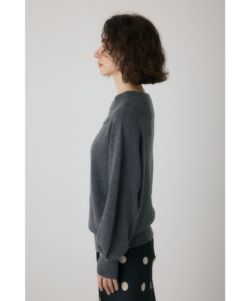 crie conforto（クリーコンフォルト）の「ワイドボートネックニット　冬服 / オフショル / ワンショル / 長袖 / アンゴラ混（ニット/セーター・レディース・ライトイエロー/ライトブルー/ネイビー/チャコールグレー・FREE）」の10枚目の写真