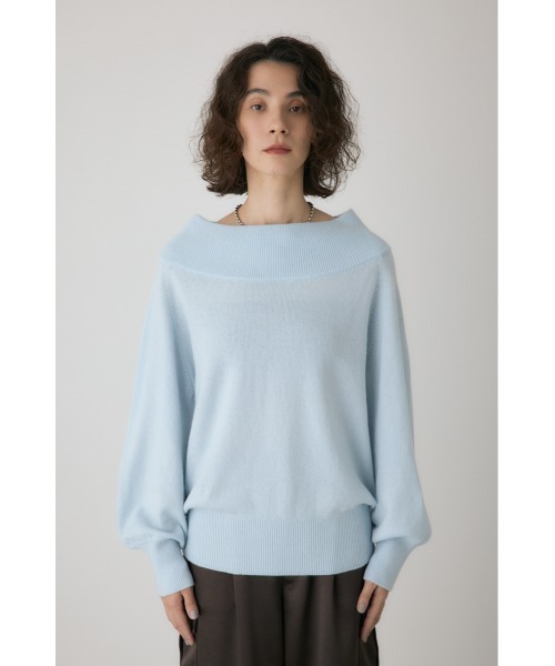 crie conforto（クリーコンフォルト）の「ワイドボートネックニット　冬服 / オフショル / ワンショル / 長袖 / アンゴラ混（ニット/セーター・レディース・ライトイエロー/ライトブルー/ネイビー/チャコールグレー・FREE）」の18枚目の写真