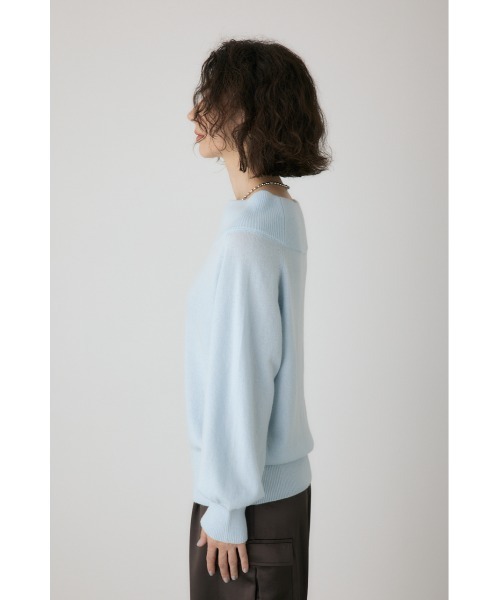 crie conforto（クリーコンフォルト）の「ワイドボートネックニット　冬服 / オフショル / ワンショル / 長袖 / アンゴラ混（ニット/セーター・レディース・ライトイエロー/ライトブルー/ネイビー/チャコールグレー・FREE）」の19枚目の写真