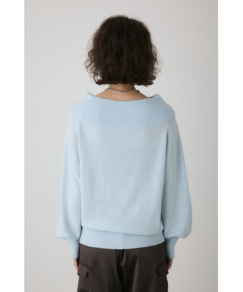 crie conforto（クリーコンフォルト）の「ワイドボートネックニット　冬服 / オフショル / ワンショル / 長袖 / アンゴラ混（ニット/セーター・レディース・ライトイエロー/ライトブルー/ネイビー/チャコールグレー・FREE）」の20枚目の写真