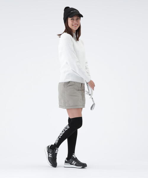 New Balance Golf（ニューバランスゴルフ）の「【new balance golf】ＢＲＩＭ　ＢＥＡＮＩＥ（ニットキャップ/ビーニー・レディース・ブラック/グレー系その他2/ホワイト・FREE）」の5枚目の写真