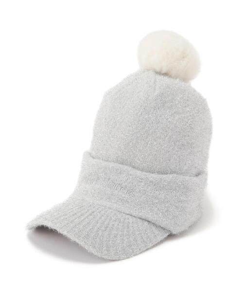 New Balance Golf（ニューバランスゴルフ）の「【new balance golf】ＢＲＩＭ　ＢＥＡＮＩＥ（ニットキャップ/ビーニー・レディース・ブラック/グレー系その他2/ホワイト・FREE）」の2枚目の写真