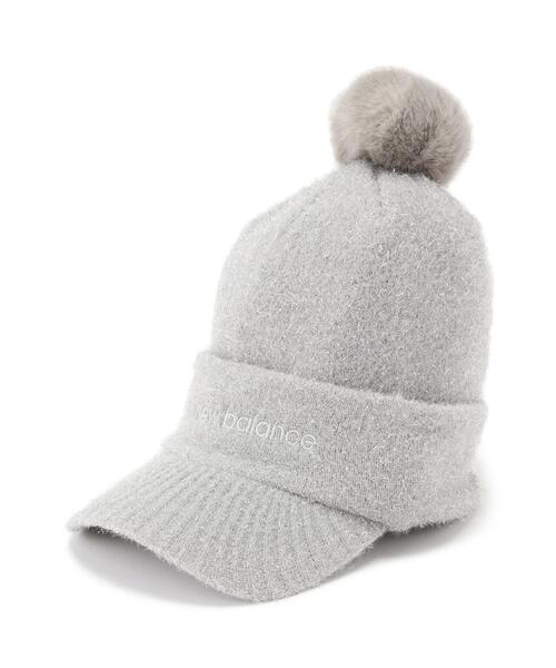 New Balance Golf（ニューバランスゴルフ）の「【new balance golf】ＢＲＩＭ　ＢＥＡＮＩＥ（ニットキャップ/ビーニー・レディース・ブラック/グレー系その他2/ホワイト・FREE）」の3枚目の写真