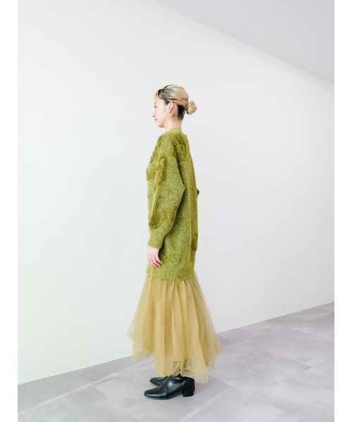 DOLLUPOOPS（ドールアップウップス）の「チュールドッキングニットワンピース（ワンピース・レディース・アイボリー/イエロー×グリーン/チャコール・FREE）」の13枚目の写真