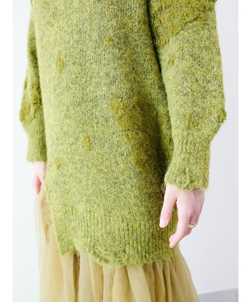 DOLLUPOOPS（ドールアップウップス）の「チュールドッキングニットワンピース（ワンピース・レディース・アイボリー/イエロー×グリーン/チャコール・FREE）」の7枚目の写真