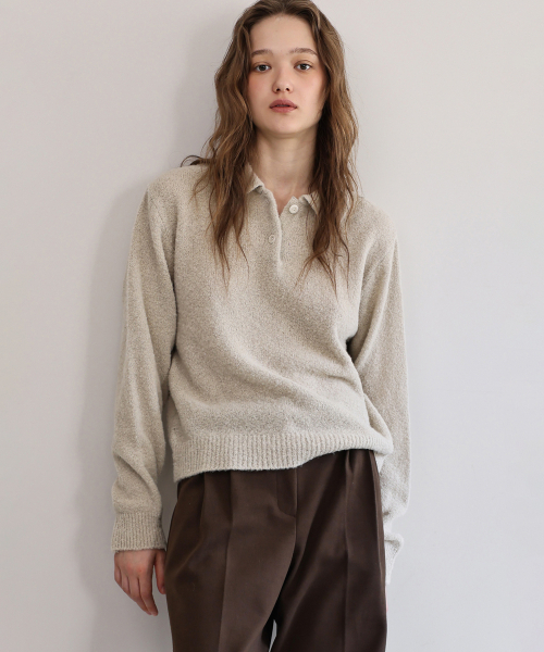 ANDNEEDS(アンドニーズ)の「Ray boucle knit (beige)(ニット/セーター・レディース・その他・FREE)」の1枚目の写真
