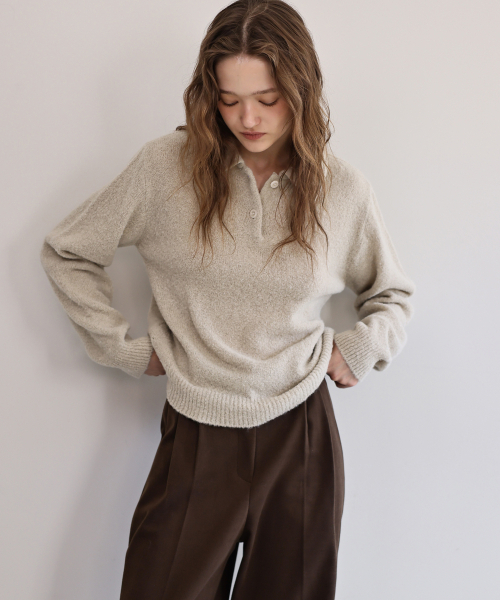 ANDNEEDS(アンドニーズ)の「Ray boucle knit (beige)(ニット/セーター・レディース・その他・FREE)」の4枚目の写真