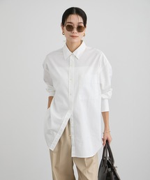 SALON adam et rope' | オーバーダイコットンサテンシャツ(シャツ/ブラウス)