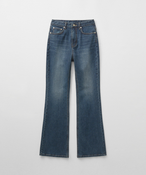 MONGDOL(モンドル)の「ナチュラルセミブーツカットデニムジーンズブルーMDPT059DBLUE(デニムパンツ・レディース・その他・SMALL/MEDIUM/LARGE)」の2枚目の写真