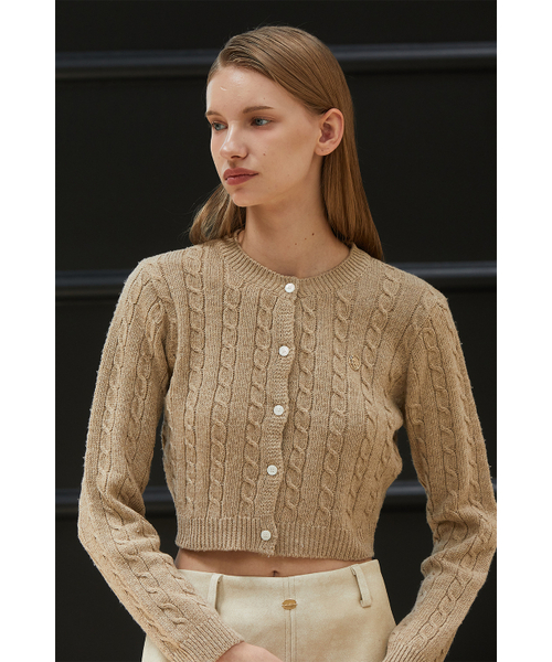 ANOETIC(アノエティック)の「ANC GOLD CABLE CARDIGAN_BEIGE(カーディガン/ボレロ・レディース・ベージュ・FREE)」の3枚目の写真