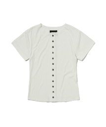 suade（スエード）の「BUTTON CROP TEE [IVORY]（Tシャツ/カットソー）」