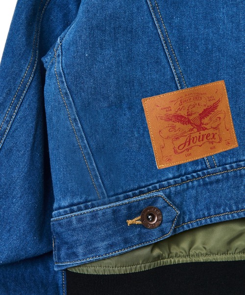 AULA AILA(アウラアイラ)の「【AVIREX】ナイロン×デニムブルゾン(ブルゾン・レディース・ライトブルー/ブルー・0)」の11枚目の写真