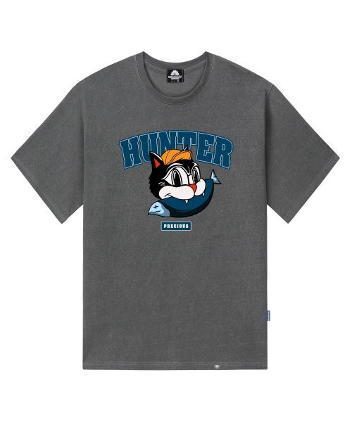 TRIPSHION(トリップション)の「ハンターキャットグラフィックTシャツ - ピグメントブラック(Tシャツ/カットソー・メンズ・その他・MEDIUM)」の1枚目の写真