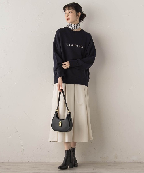 Droite lautreamont（ドロワットロートレアモン）の「タフタタックスカート≪洗濯機で洗える≫（スカート・レディース・ブラック/オフホワイト・M）」の16枚目の写真