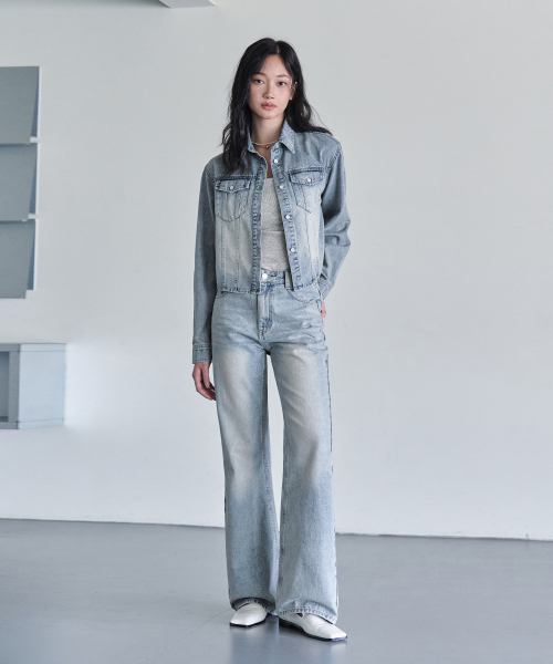 DECET WOMEN（デケット ウーマン）の「クロップドデニムシャツ DCWSH001LBlueA（シャツ/ブラウス・レディース・その他・SMALL/MEDIUM）」の3枚目の写真
