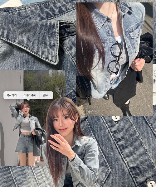 DECET WOMEN（デケット ウーマン）の「クロップドデニムシャツ DCWSH001LBlueA（シャツ/ブラウス・レディース・その他・SMALL/MEDIUM）」の6枚目の写真