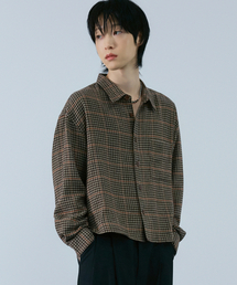 LXT（エルエックスティー）の「コットンハウンドチェッククロップシャツ[ブラウン]（シャツ/ブラウス）」