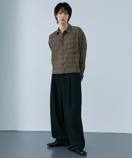 LXT（エルエックスティー）の「コットンハウンドチェッククロップシャツ[ブラウン]（シャツ/ブラウス・メンズ・その他・1/2/3）」の5枚目の写真