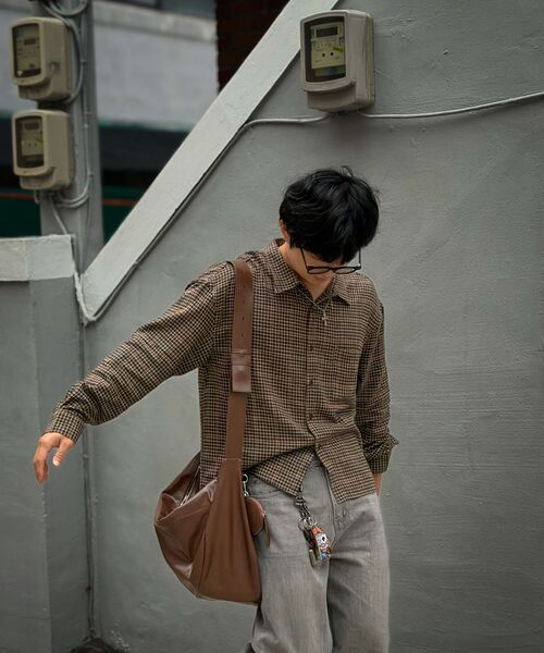 LXT（エルエックスティー）の「コットンハウンドチェッククロップシャツ[ブラウン]（シャツ/ブラウス・メンズ・その他・1/2/3）」の11枚目の写真