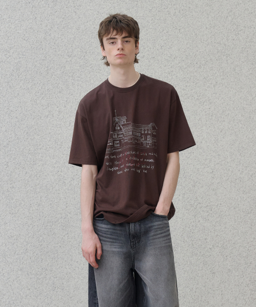 NOUN(ノウン)の「mood t-shirts (brown)(Tシャツ/カットソー・メンズ・その他・1/2)」の2枚目の写真