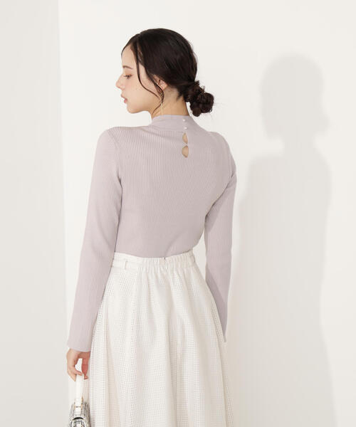 PROPORTION BODY DRESSING（プロポーションボディドレッシング）の「モックネックベーシックニット / 1216170002（ニット/セーター・レディース・ピンク/ブルー/グレー・MEDIUM/SMALL）」の6枚目の写真