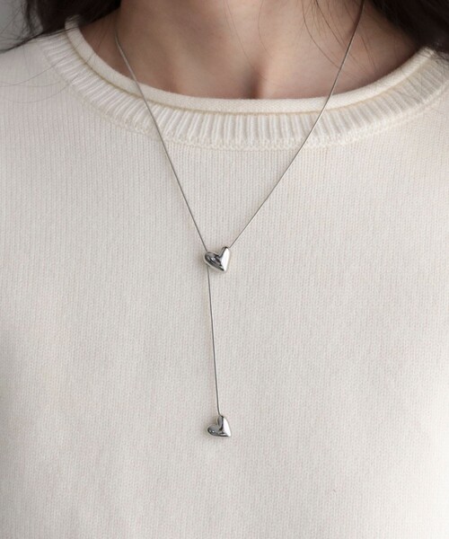 fredy emue（フレディエミュ）の「ハートアジャストネックレス（ネックレス・レディース・シルバー/ゴールド・FREE）」の4枚目の写真