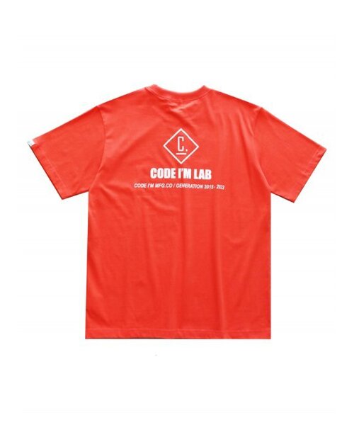 CODE I'M（コードアイエム）の「LABロゴプリントオーバーサイズ半袖Tシャツオレンジ（Tシャツ/カットソー・メンズ・その他・MEDIUM/LARGE/X-LARGE）」の6枚目の写真