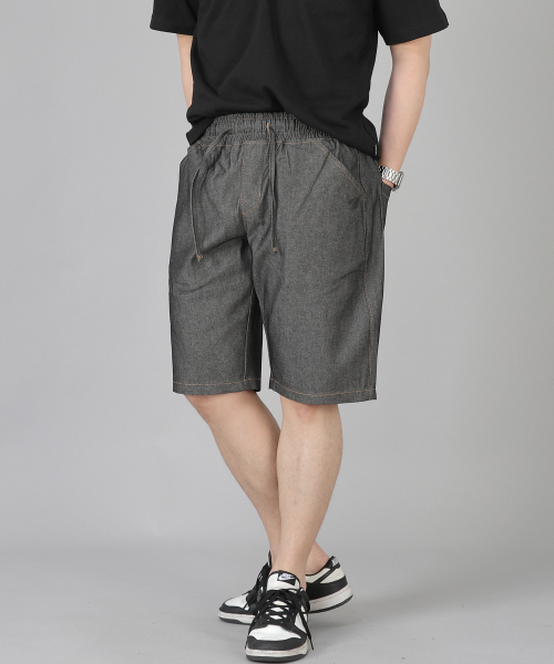 SAINTCREW(セントクルー)の「レギュラーショーツ ERES-351 グレーブラックデニム(その他パンツ・メンズ・その他・MEDIUM/LARGE/X-LARGE)」の1枚目の写真