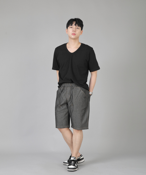 SAINTCREW(セントクルー)の「レギュラーショーツ ERES-351 グレーブラックデニム(その他パンツ・メンズ・その他・MEDIUM/LARGE/X-LARGE)」の3枚目の写真