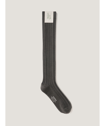 SOOPUI（スープイ）の「Organic cotton knee socks in charcoal（ソックス/靴下・レディース）」
