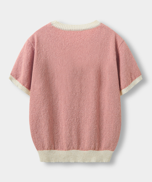 EUGGEN(ユジェン)の「ツートンブークルハーフニット_ピンク(ニット/セーター・レディース・その他・SMALL/MEDIUM)」の3枚目の写真