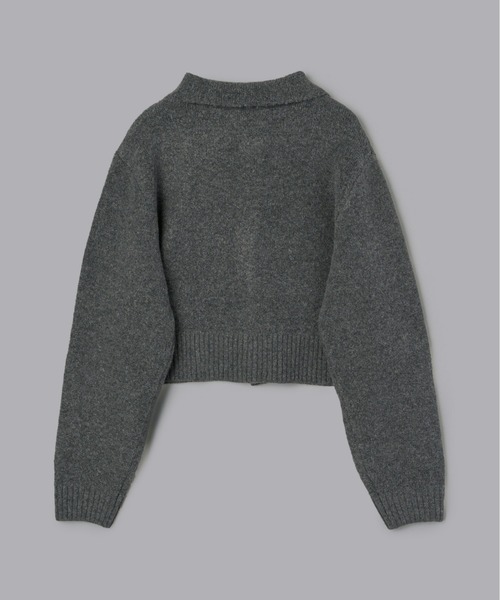 Olu.（オルドット）の「クロップドニットカーディガン[セットアップ可能]（ニット/セーター・レディース・ブラウン/チャコールグレー・FREE）」の11枚目の写真