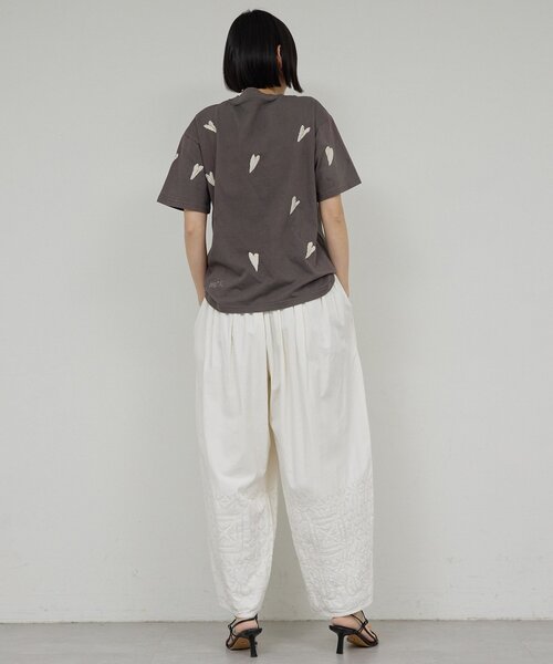 GALLARDAGALANTE（ガリャルダガランテ）の「【Dhritië】【手洗い可】ギャザーワイドパンツ（その他パンツ・レディース・オフホワイト/ブラック・FREE）」の12枚目の写真