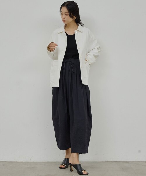 GALLARDAGALANTE（ガリャルダガランテ）の「【Dhritië】【手洗い可】ギャザーワイドパンツ（その他パンツ・レディース・オフホワイト/ブラック・FREE）」の16枚目の写真