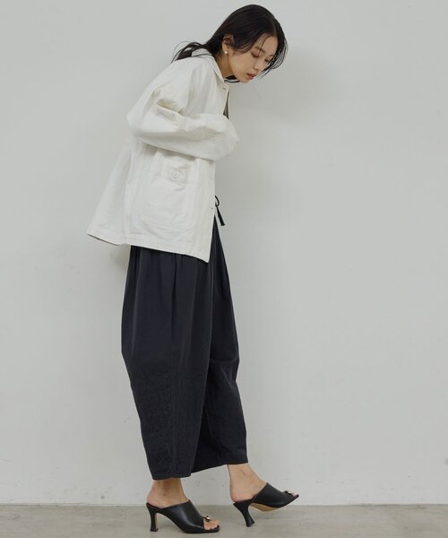 GALLARDAGALANTE（ガリャルダガランテ）の「【Dhritië】【手洗い可】ギャザーワイドパンツ（その他パンツ・レディース・オフホワイト/ブラック・FREE）」の17枚目の写真