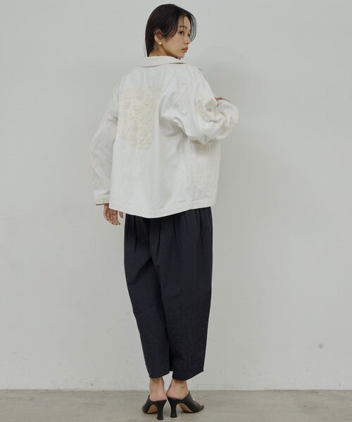 GALLARDAGALANTE（ガリャルダガランテ）の「【Dhritië】【手洗い可】ギャザーワイドパンツ（その他パンツ・レディース・オフホワイト/ブラック・FREE）」の18枚目の写真