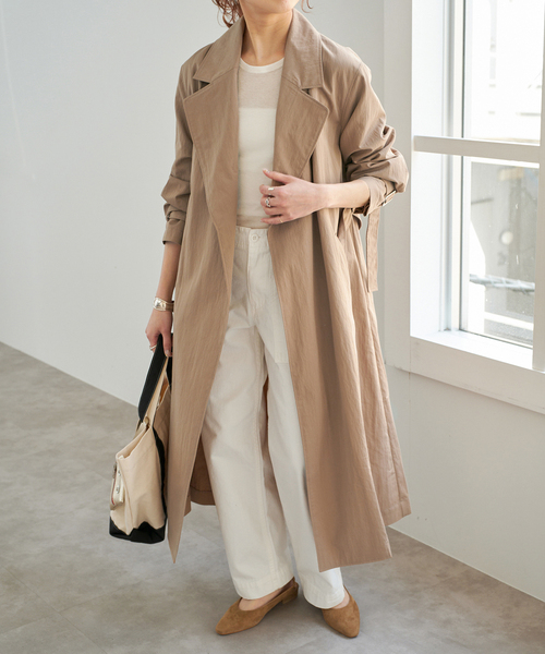 スピックアンドスパン　エアリーギャバジンコート Spick＆Span（スピック アンド スパン） コート アウター 「追加