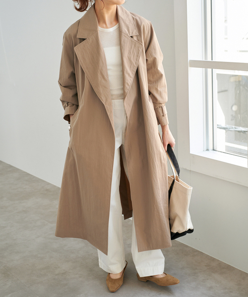 Spick & Span（スピックアンドスパン）の「《追加》エアリーギャバジンコート（その他アウター・レディース・ベージュ/キャメル・38/36）」の6枚目の写真