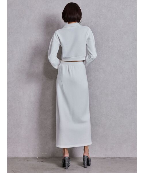 GYDA（ジェイダ）の「sacred edge crossレースアップロングスリットスウェットスカート（スカート・レディース・ブラック/グレー/オフホワイト・FREE）」の11枚目の写真