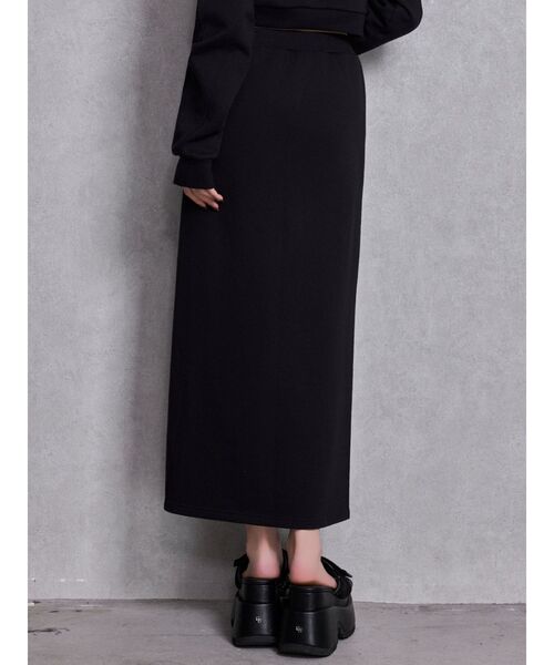 GYDA（ジェイダ）の「sacred edge crossレースアップロングスリットスウェットスカート（スカート・レディース・ブラック/グレー/オフホワイト・FREE）」の13枚目の写真