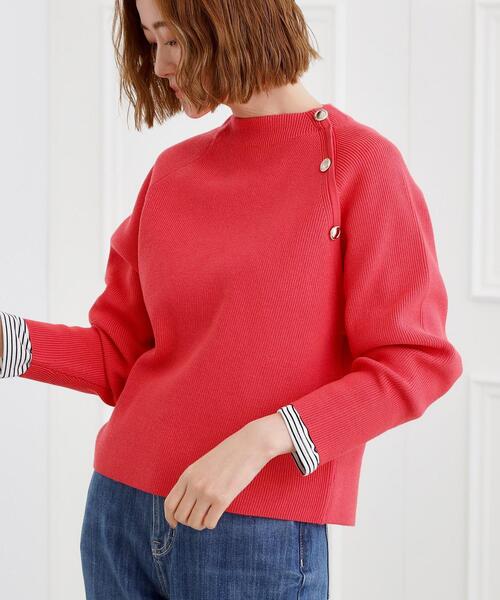 ラグランスリーブ肩釦ニット（ニット/セーター）｜grove（グローブ）の