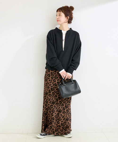 B.C STOCK（ベーセーストック）の「ウォッシャブル / レオパード柄スカート（スカート・レディース・ブラウン・FREE）」の8枚目の写真