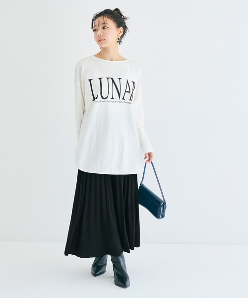 coca(coca)(コカ)の「カットカルゼプリーツスカート(スカート・レディース・グレイッシュベージュ/ブラック・LONG/SHORT)」の4枚目の写真