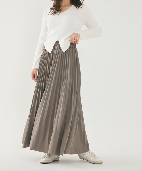 coca(coca)(コカ)の「カットカルゼプリーツスカート(スカート・レディース・グレイッシュベージュ/ブラック・LONG/SHORT)」の11枚目の写真