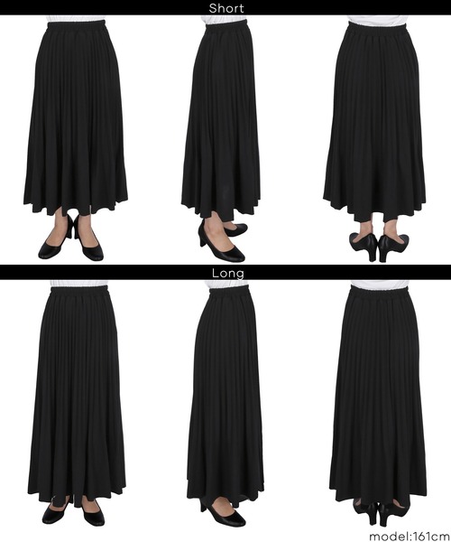 coca(coca)(コカ)の「カットカルゼプリーツスカート(スカート・レディース・グレイッシュベージュ/ブラック・LONG/SHORT)」の14枚目の写真