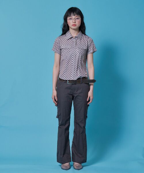 SEQUENZ(シークエンズ)の「※WEB限定 / ダブルポケット / レディースコンパクトチェックシャツ/ sqnz double pocket compact check shirts(シャツ/ブラウス・レディース・アイボリー/ライトブルー/ベージュ・SMALL/MEDIUM)」の17枚目の写真