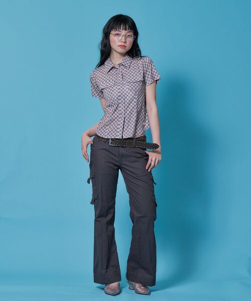 SEQUENZ(シークエンズ)の「※WEB限定 / ダブルポケット / レディースコンパクトチェックシャツ/ sqnz double pocket compact check shirts(シャツ/ブラウス・レディース・アイボリー/ライトブルー/ベージュ・SMALL/MEDIUM)」の18枚目の写真