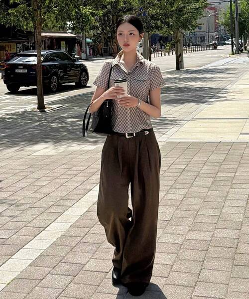 SEQUENZ(シークエンズ)の「※WEB限定 / ダブルポケット / レディースコンパクトチェックシャツ/ sqnz double pocket compact check shirts(シャツ/ブラウス・レディース・アイボリー/ライトブルー/ベージュ・SMALL/MEDIUM)」の12枚目の写真