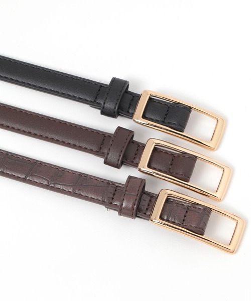 GLOBAL WORK（グローバルワーク）の「細長バックルピンレスベルト/620249（ベルト・レディース・ブラウン系その他/ブラック/ブラック系その他/ダークブラウン・FREE）」の8枚目の写真