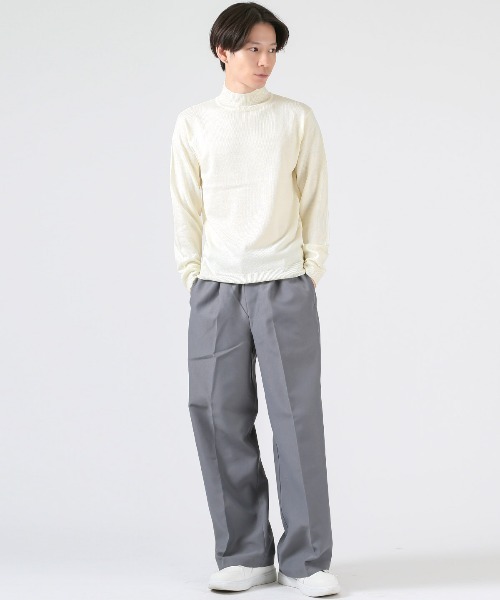 LUXSTYLE（ラグスタイル）の「カシミヤタッチハイネックニット（ニット/セーター・メンズ・ホワイト/ブラック/チャコールグレー・M/L/XL）」の7枚目の写真
